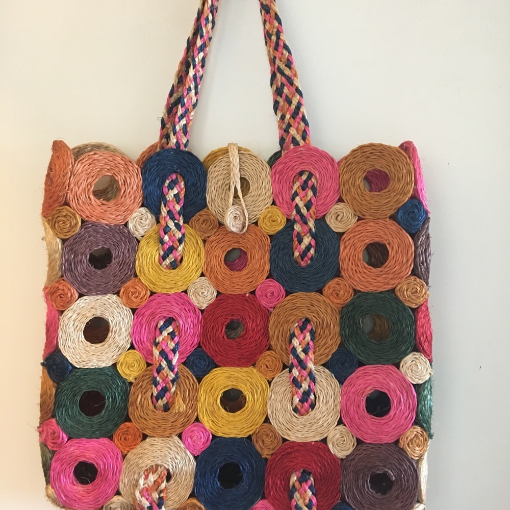 Vintage Rattan Grocery Bag